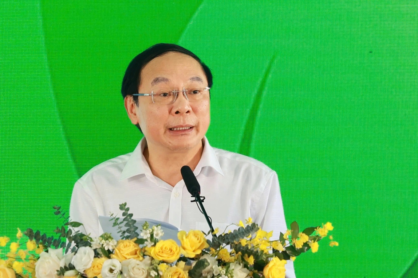 农业和环境部副部长 Le Cong Thanh 在 2026 年绿色转型日上发表讲话。