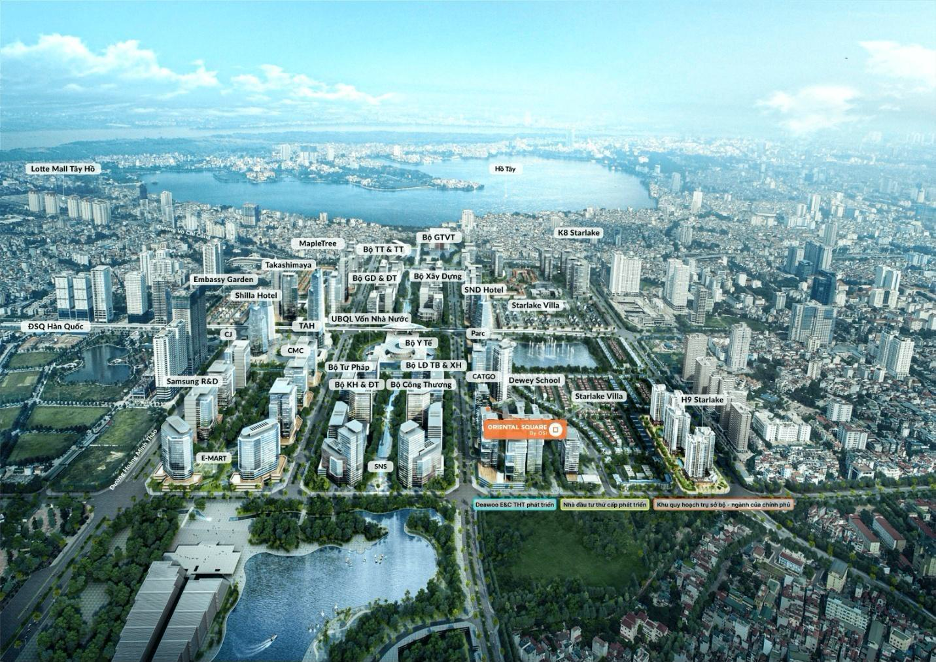 随着新中心的形成,河内写字楼市场向西转移