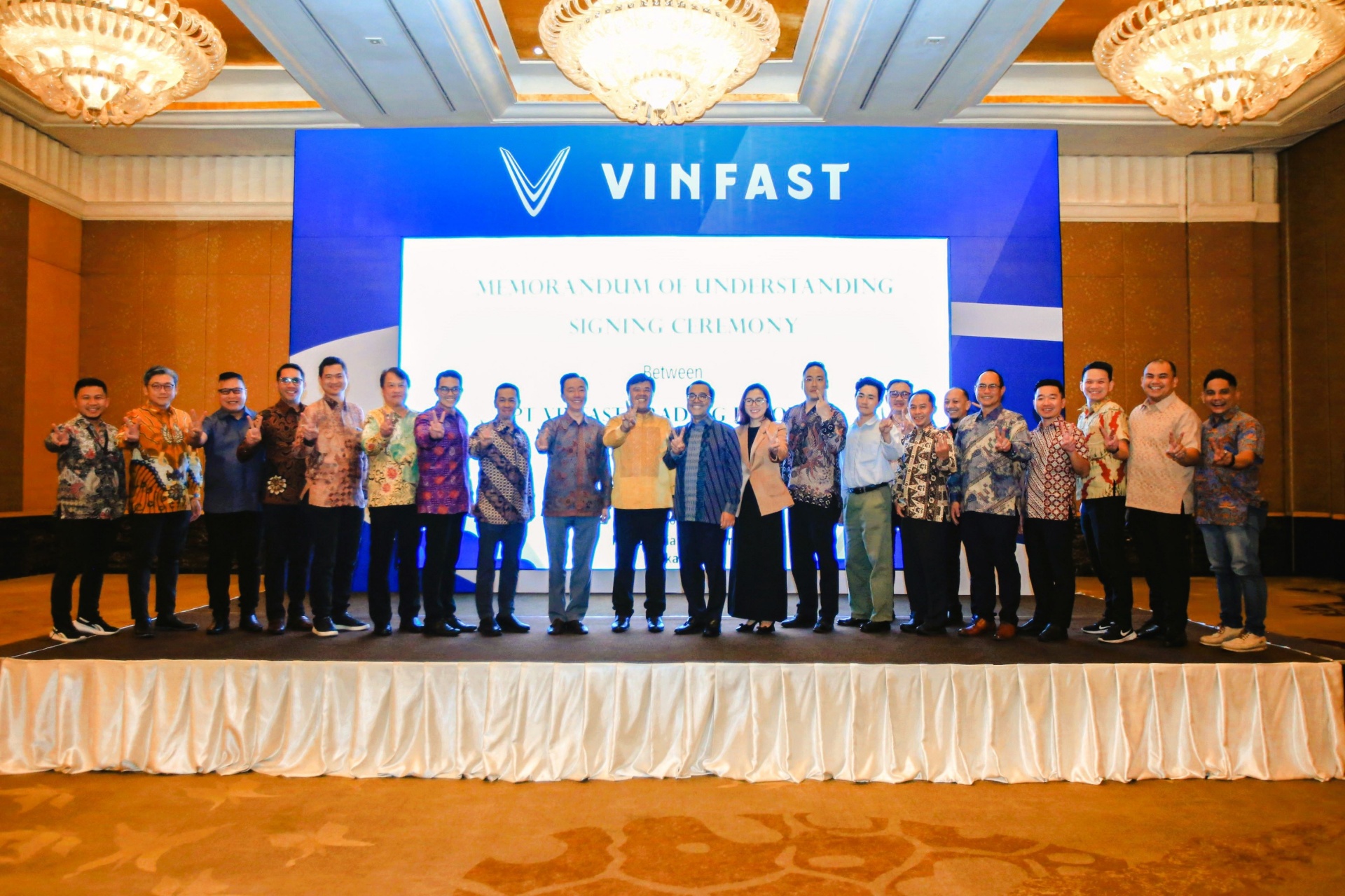 VinFast 与印度尼西亚银行签署谅解备忘录以促进电动汽车的采用