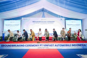 耗资 2 亿美元的 VinFast 电动汽车装配厂在印度尼西亚开工建设