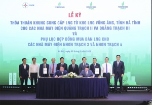 EVN和PV GAS同意为Quang Trach发电厂供应液化天然气