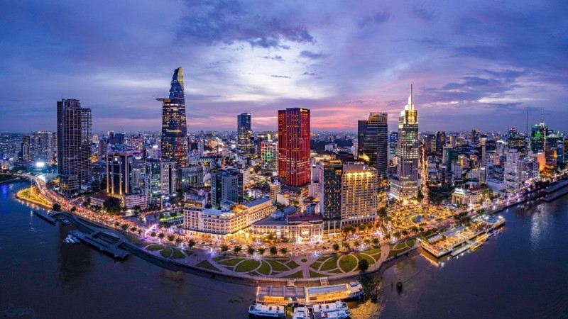 胡志明市的景色。