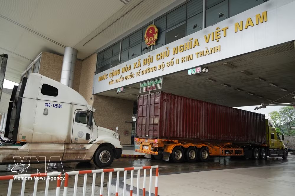 老街省金清国际口岸(图片来源:越通社)