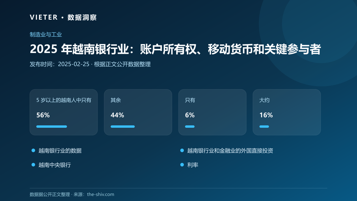 2025 年越南银行业:账户所有权、移动货币和关键参与者