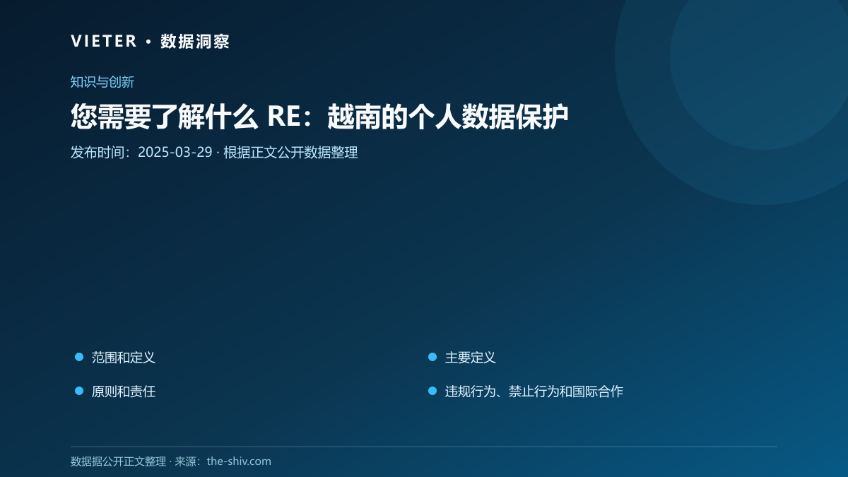 您需要了解什么 RE:越南的个人数据保护
