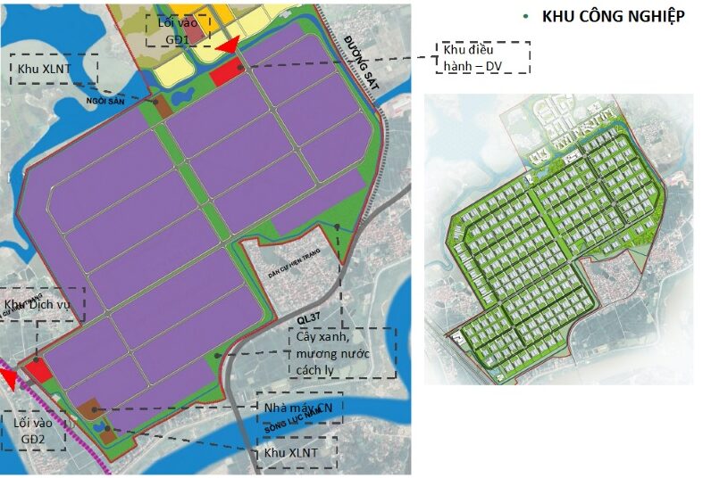 Khu công nghiệp Yên Sơn - Bắc Lũng - Tỉnh Bắc Giang