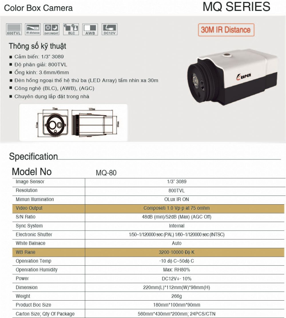Camera MQ - 80