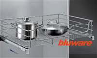 Giá xoong nồi giảm chấn dạng nan 600mm Bluware