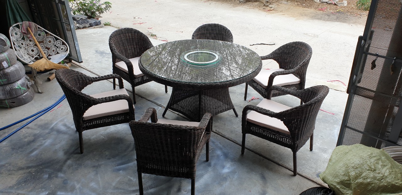 Bàn ghế nhựa giả mây