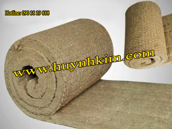 Bông khoáng cuộn có lưới