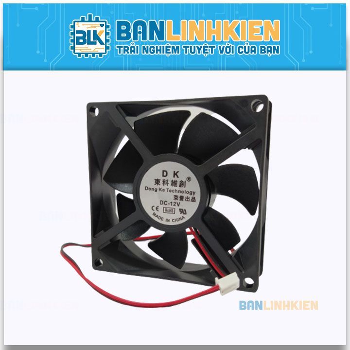 Quạt tản nhiệt 12V 8x8CM