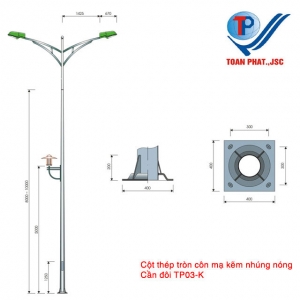 Cột đèn cao áp tròn côn