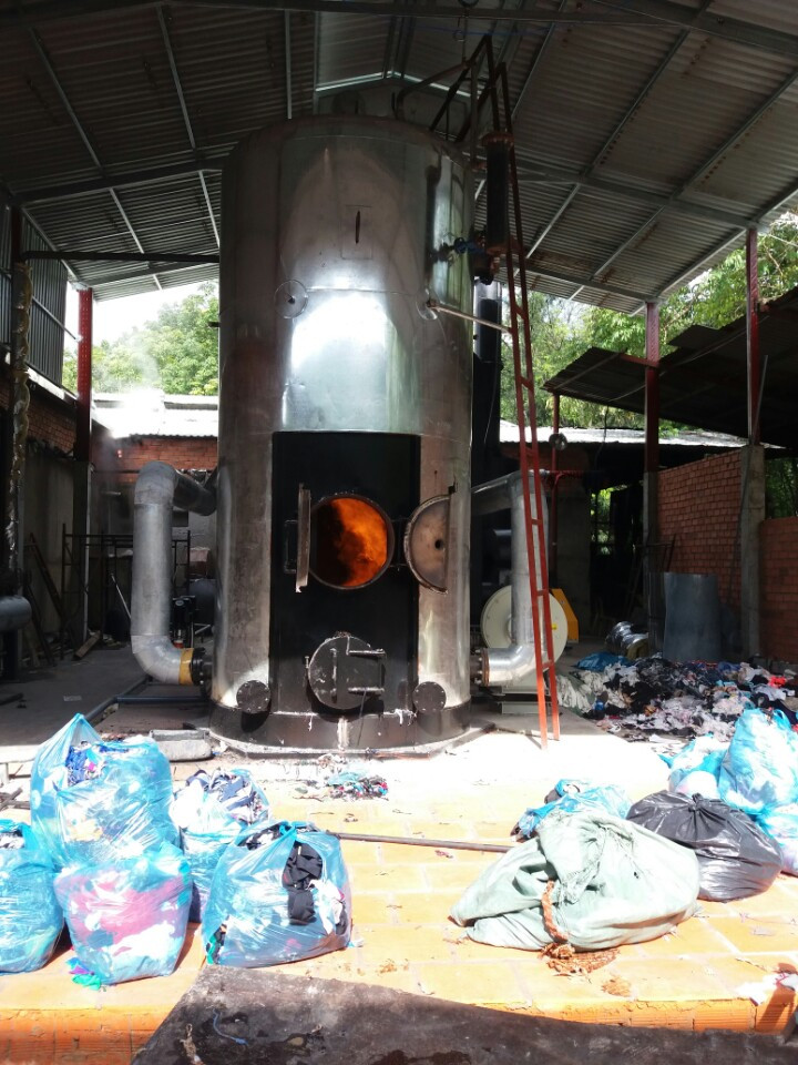 Lò hơi đốt bằng rác, vải vụn