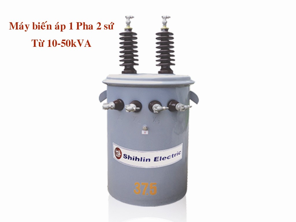 Máy biến áp 1 pha 2 sứ từ 15kVA - 100kVA