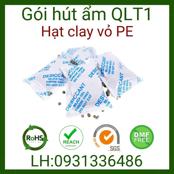 Gói hút ẩm clay vỏ nilon trắng mờ