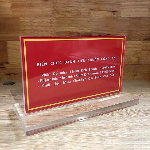Biển chức danh mica