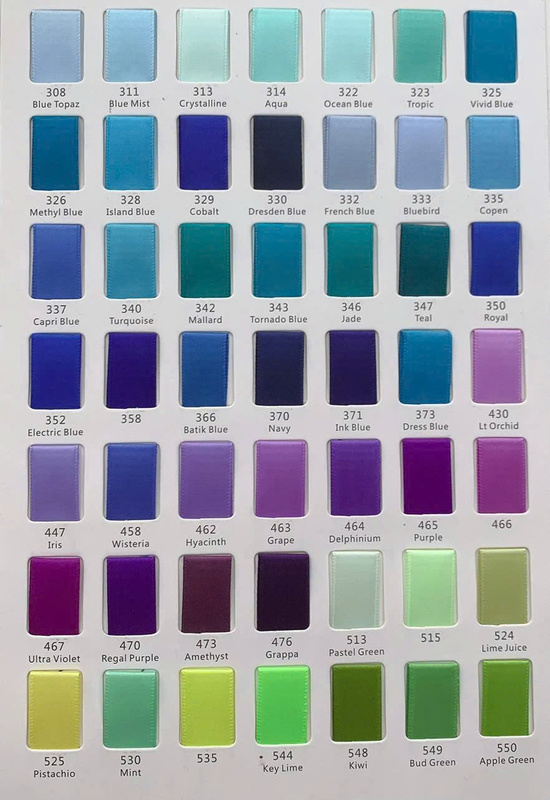 Bảng màu ruy băng lụa Satin