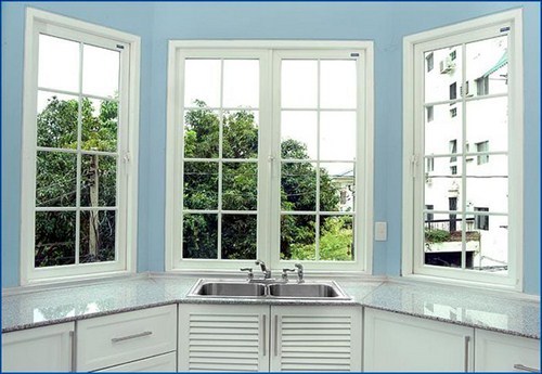 Cửa nhựa 2 cánh mở xoay