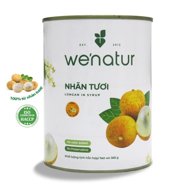 Nhãn tươi đóng lon 565g
