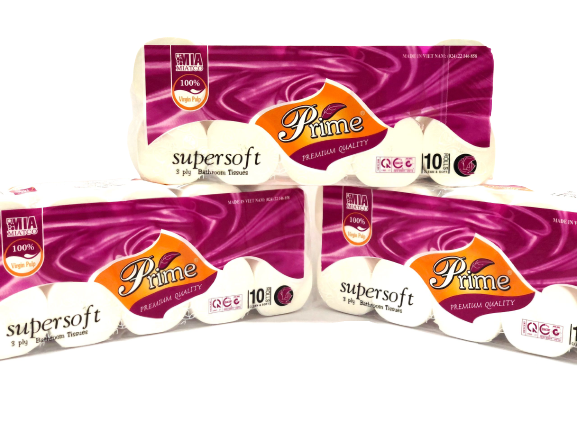 Giấy vệ sinh 10 cuộn 3 lớp tím