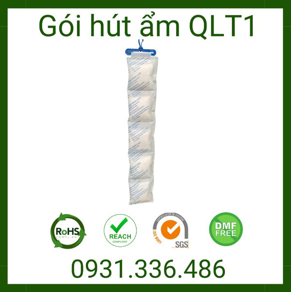 Dây treo container bột hút ẩm, silica gel hút ẩm 1kg