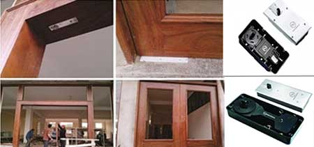 Bàn lề sàn cho cửa gỗ