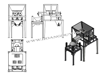 Cân đóng bao bột đá tự động