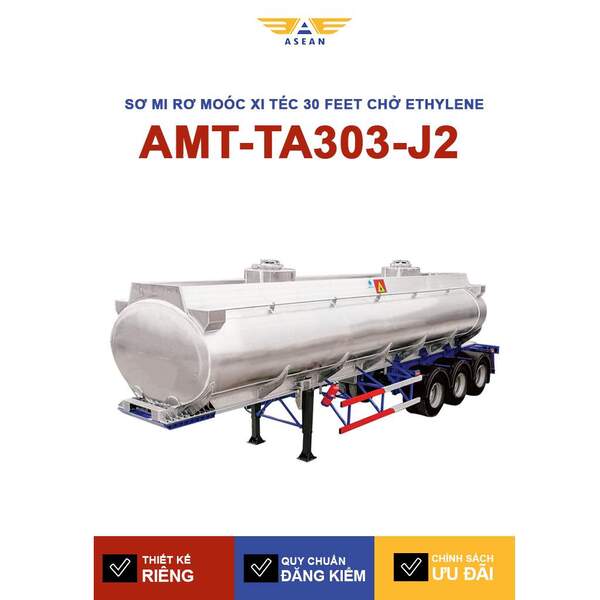Sơ mi rơ moóc xi téc 30 feet chở Ethylene Glycol-AMT-TA303-J2