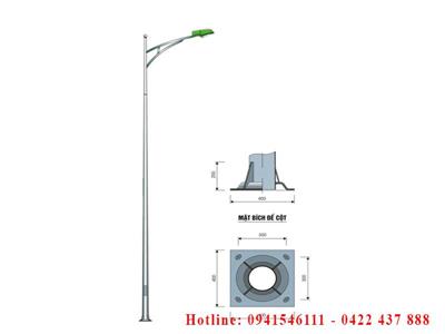 Cột đèn chiếu sáng aco áp cần đơn