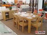 Bộ bàn ăn gỗ sồi Mỹ nhập khẩu