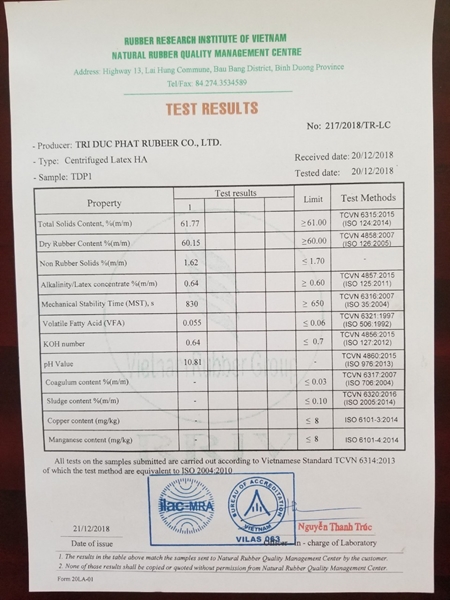 Chứng chỉ TEST