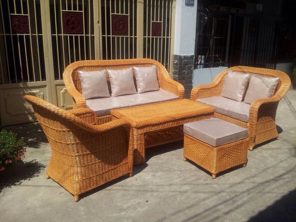 Bàn ghế nhựa giả mây