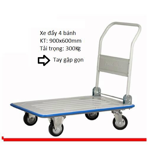 Xe đẩy 4 bánh gấp gọn