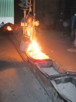 Công đoạn nấu rót