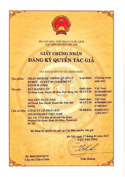 Chứng nhận bản quyền tác giả