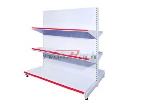 Giá kệ siêu thị kép lưới tôn liền