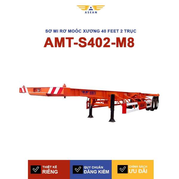 Sơ mi rơ moóc xương 40 feet 2 trục – AMT-S402-M8