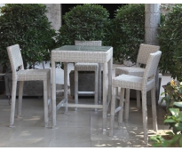 Bàn ghế bả nhựa giả mây HTT 417