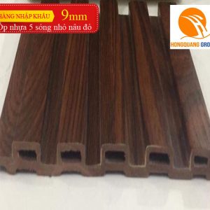 Tấm ốp 5 sóng nhỏ nâu đỏ
