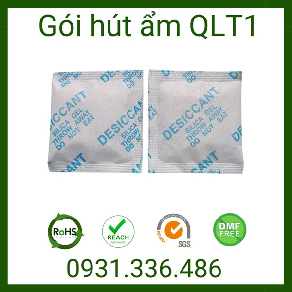 Gói hút ẩm 10g vải không dệt (vải lụa) màu xanh