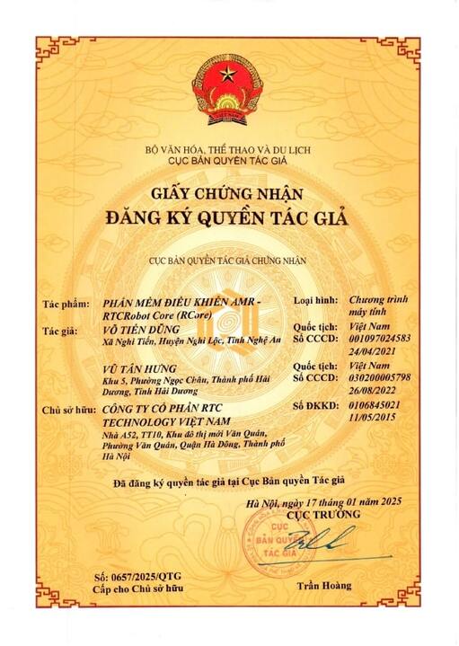 Chứng nhận bản quyền tác giả