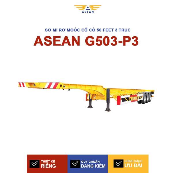 Sơ mi rơ moóc cổ cò 50 feet 3 trục-ASEAN-G503-P3