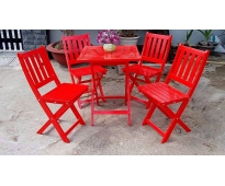 Bàn ghế sắt gỗ HTT 513