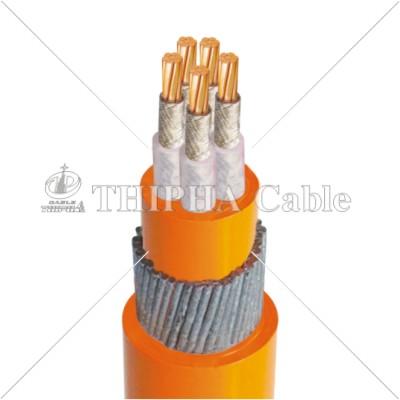 FID cáp chống cháy, ít khói không HALOGEN, 5 lõi, có giáp (sợi thép), có vỏ bọc, 0,6/1KV