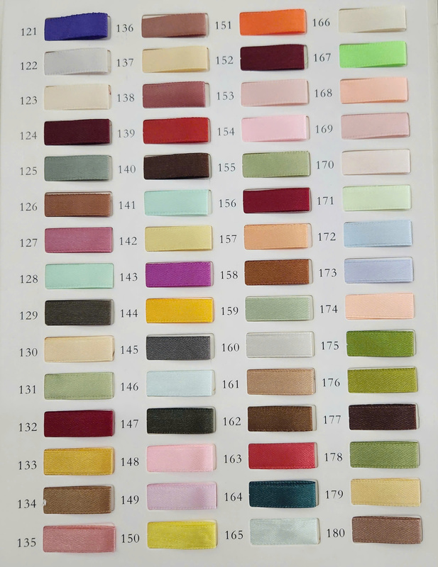 Bảng màu ruy băng lụa Satin