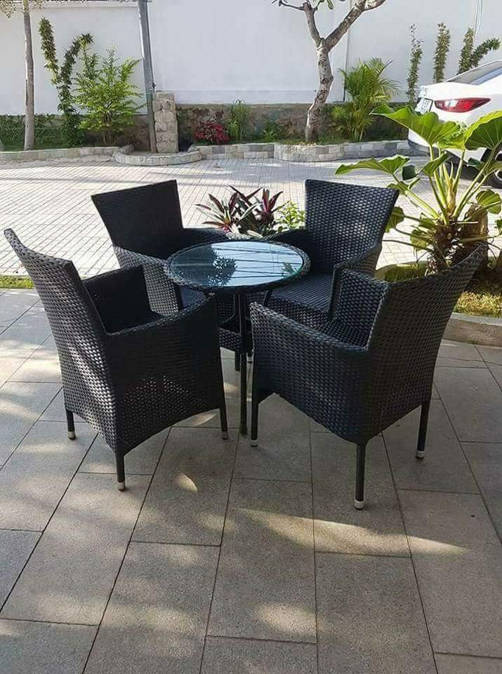Bàn ghế nhựa giả mây