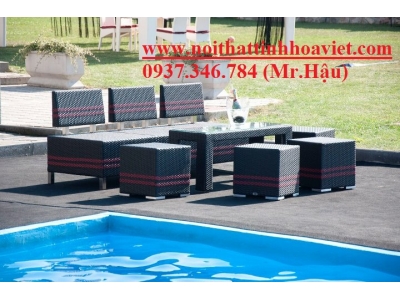 Sofa nhựa giả mây