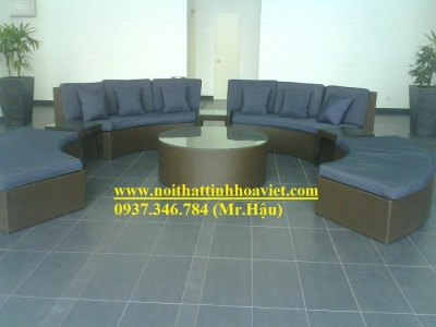 Sofa nhựa giả mây