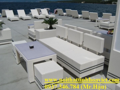 Sofa nhựa giả mây