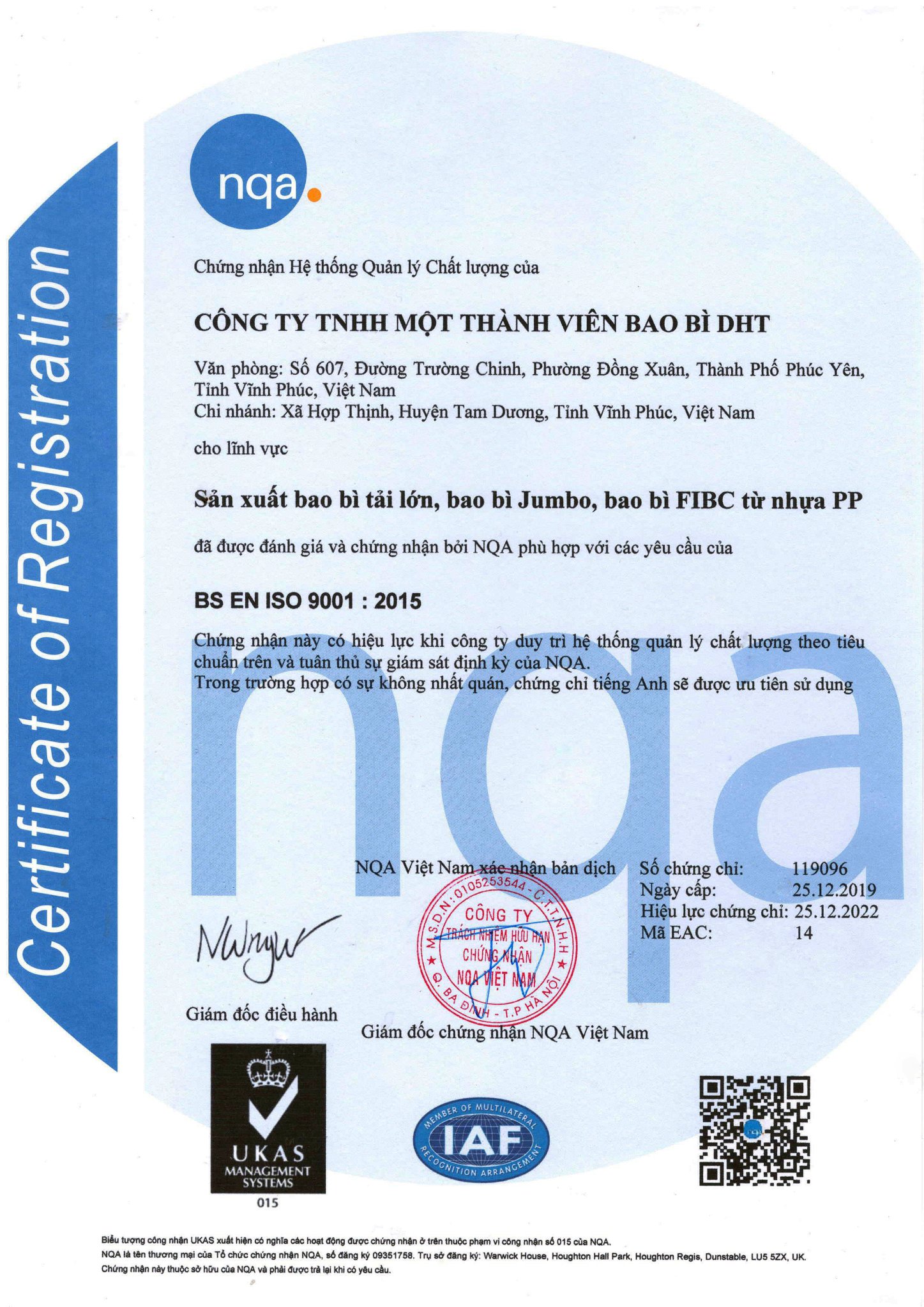 Chứng chỉ, chứng nhận